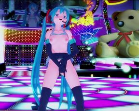 Hatsune Miku Fingering On Stage & Squirting On The Crowd