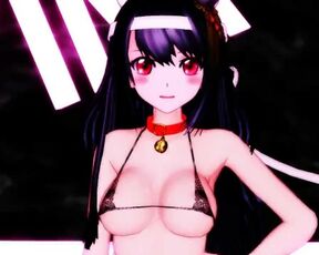 【MMD】Fuso seems to have become a cat - PiNK CAT【R-18】