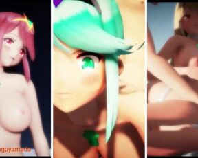 MMD R18 Xenoblade Sex Split Screen