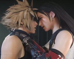 Cloud Strife and Tifa Lockhart Thighjob