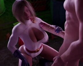 power girl handjob futa cock