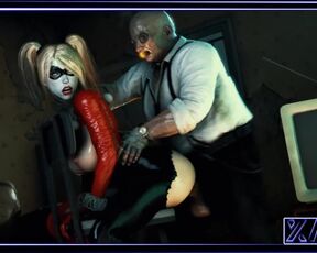 Halloween party Harley Quinn fucks hard in anal