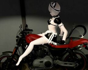 Hello moto! Bike sexy solo action! Waifu Emy is riding on the storm!