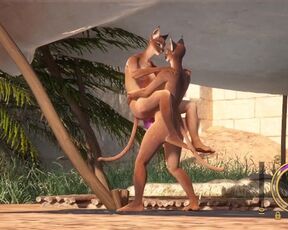 Futa Girl Furry Hard Sex | Creampie | Carnal Instinct | 3D