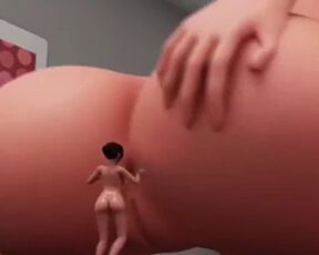 Giant woman eats it whole and puts it up her ass P2