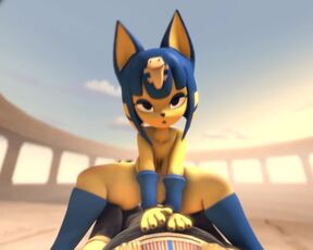 Ankha Rides Huge Cock Until her Ass is Filled with Cum