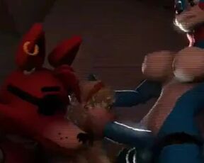 Five nights at Freddy's futanari sex with girl and Foxy p2