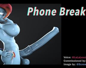 "Phone Break" - LalaLexxi as Futa Rainbow Dash