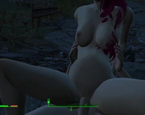 Got pregnant from a passerby right on the road | Fallout Porno