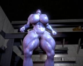 Widowmaker Works Out (Muscle Growth Animation)