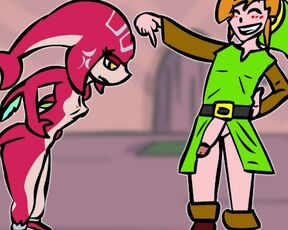 Mipha x Link! Zelda Rule34 Animation Cartoon