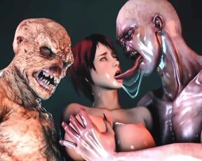 with monsters Resident evil final crasy