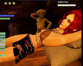 Fuck her pussy and mouth however you want! The Single Goblin sex cam demo, video game play through