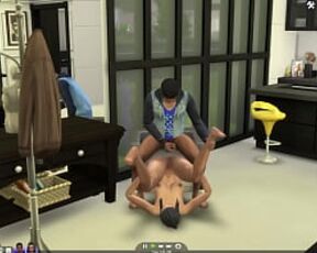 SIMS 4 - EBONY COUPLE HAS A QUICK HARD FUCK