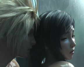 Final Fantasy Tifa Romantic Shower (3D Hentai)