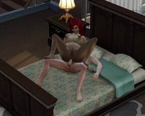 SIMS 4 - MATURE CHUBBY RED HEAD GETS ANAL FUCKED