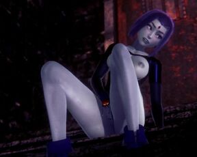 Raven fingering that pussy | Teen Titans 3D Porn