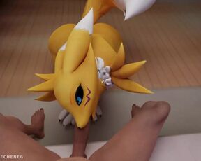 Sexy big ass Renamon pleasing you POV