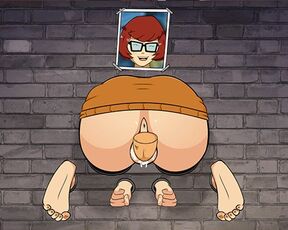 Velma Bondage Stuck In A Wall - Hole House