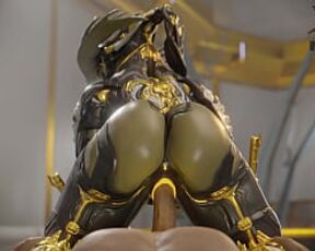 Big Booty Mesa Prime Warframe Riding Cock (POV)