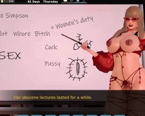 The teacher in a sexual lecture game play