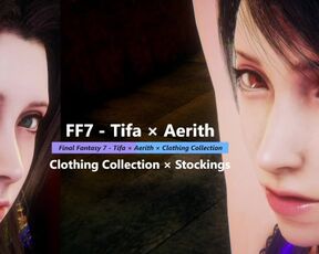 Final Fantasy 7 - Tifa × Aerith × Clothing Collection × Stockings - Lite Version