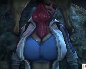 Cassie Cage Monster Dog Titjob