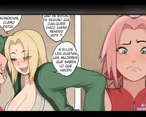 Adult Naruto Cartoon Parody - Tsunade and Sakura Futanari Porn Comic