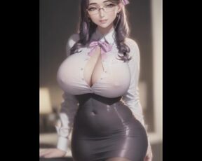 Japanese School Teacher Big Boobs AI Art