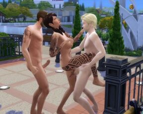 Sims 4 - Threesome In The Park