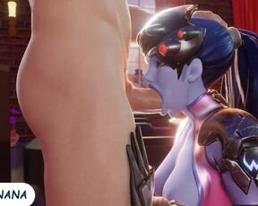 Widowmaker Hard Fuck with Huge Cock Until Cum