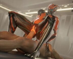 Valkyr Warframe Riding a Massive Dick