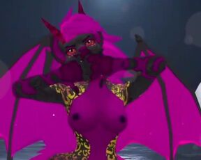 Your Sexy Hell Hound is waiting to dance for you. VRChat dancing world.