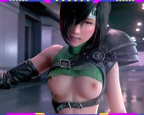 Yuffie final fantasy fucked cumshot small pussy 60fps