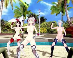 Genshin Impact: 【MMD Dance】Con Calma (Noelle, Amber, Eula).