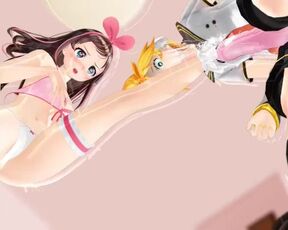 Ballbusting Animation - Kizuna Ai Valentine's Day Kicks