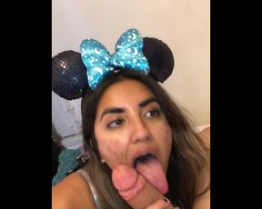 Disney Latina Slut wearing Minnie Ears licks my ass