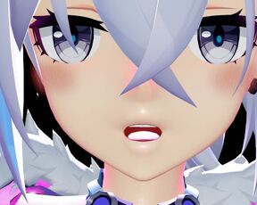 【4K / MMD R18】Silver Wolf Sting