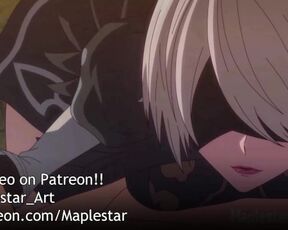 2b really enjoys teasing 9s with her hands!