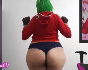 Big butt gamer femboy cosplay