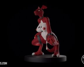 Guilmon resin figure