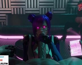 Cyberpunk Sex Doll Serves Client With Deep Blowjob ????| Hottest Blender Hentai Cyberpunk 2077 4K 60fp