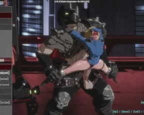 Ophelia Plays 'Pure Onyx' - Animation Gallery - Fem Cop (Bodysuit) & Wraxe, Lift (No Commentary)