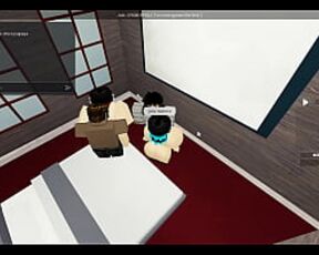 Red hair and Blue Hair girl get fucked in roblox