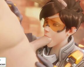 TRACER DO AMAZING BLOWJOB AND GETTIUNG CUM ON FACE OVERWATCH STORY HENTAI ANIMATIONS