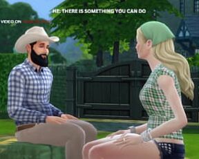 [TRAILER] Fucking my beta debtor's wife who hid on his farm - Outdoors with beautiful blonde