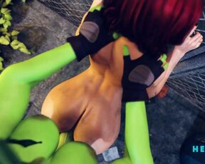 She-Hulk pounding Black Widow