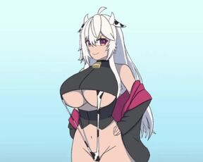 Anime cowgirl is seducing you with her thick body