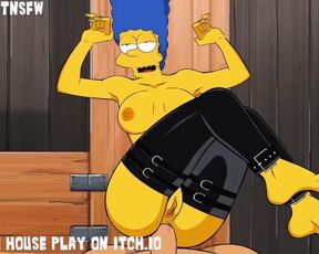 Marge Simpson Milf Legs Spread Missionary On Desk Anal Cum Filling - Hole House