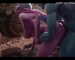 Night Elf Getting Fucked & Filled with Cum From Behind || 4K60